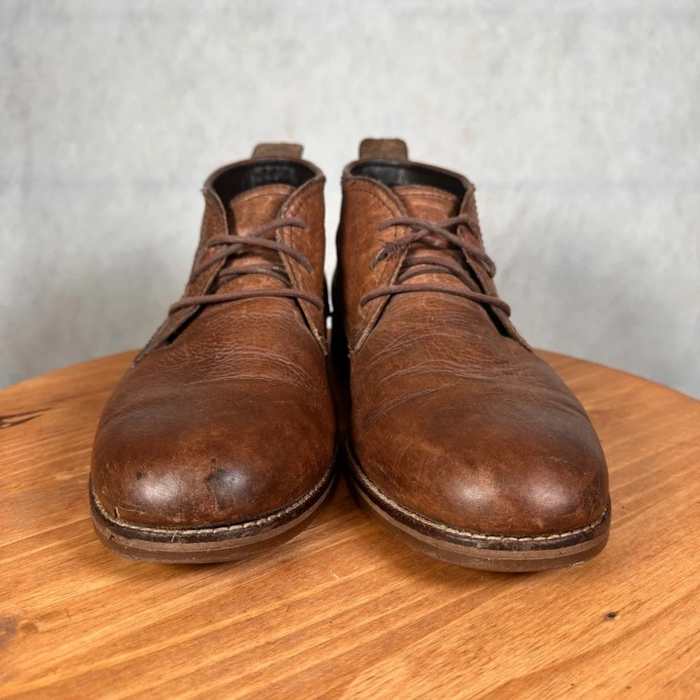Cole Haan Chukka Boots Mens 10 M Brown Leather C11847 Good Lace Up Ankle Boot